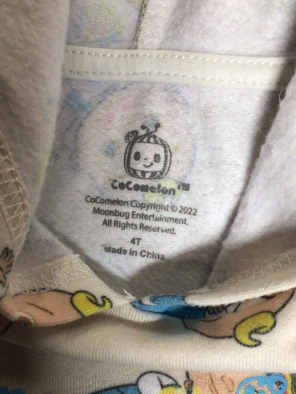 Old Navy Cream Hoodie with Blue 